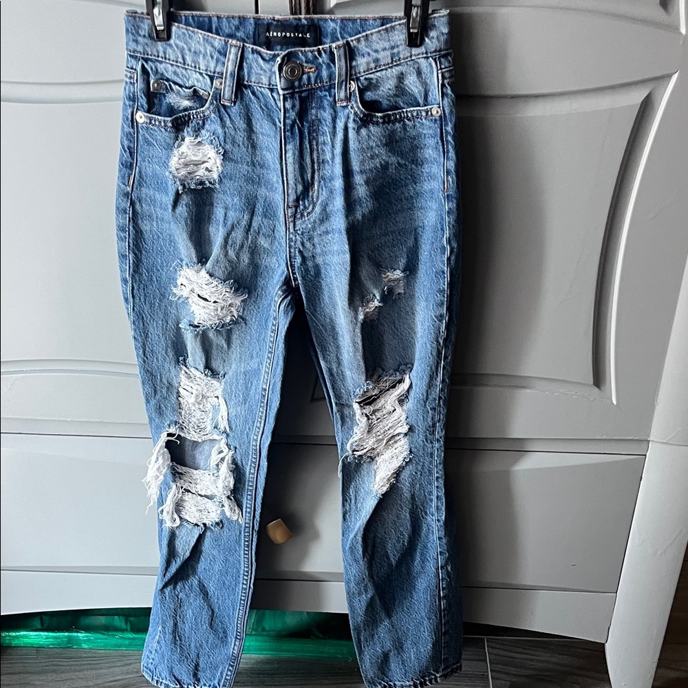 Distressed Aeropostale Blue Jeans teen size 00